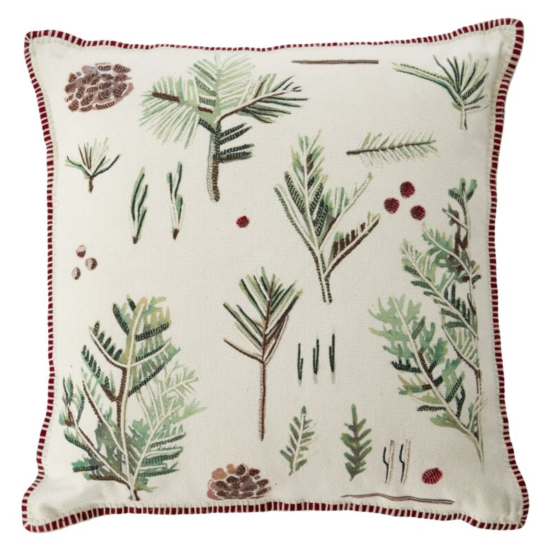 Botanical Pine Pillow 18"x18"