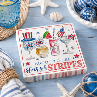Patriotic Cocktail Napkin
