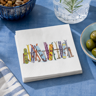 Paper Cocktail Napkins – Winter Sports

