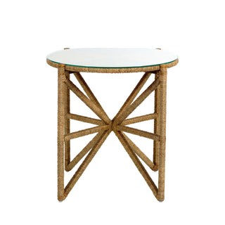 Nigel Mindi Wood Round Frame Side Table

