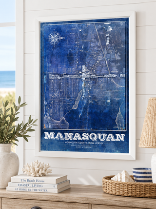 Manasquan Map Architects Blue

