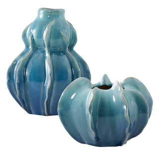 Ocean Wave Indoor/Outdoor Vases   Set of 2

