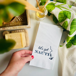Let's Get Nauti Paper Guest Towels   Pack of 20
