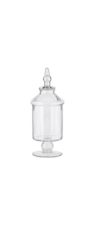 Clear Glass Cylinder Apothecary Jar   Small
