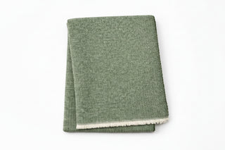Cotton Blend Mini Herringbone Throw with Eyelash Fringes
