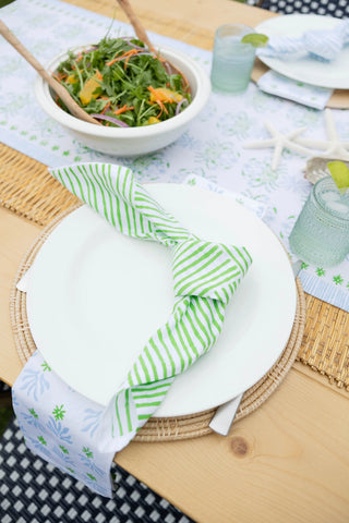 Set of 4   Organic Napkins   Striped
