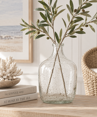 TEXTURED HANDBLOWN GLASS BOTTLE   Large ***
