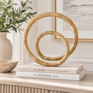 Rattan Wrapped Infinity Sculpture   Large
