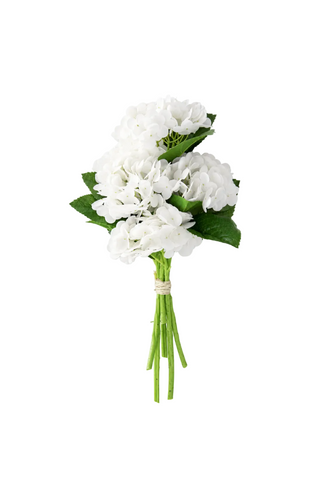 13 Inch White Real Touch Hydrangea Bundle

