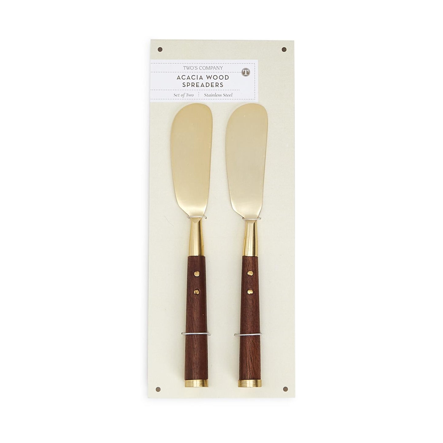 Acacia Wood Set of 2 Spreaders on Gift Card