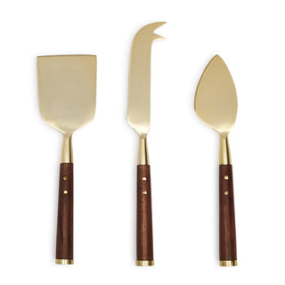 Set of 3   Acacia Cheese Knives   GB
