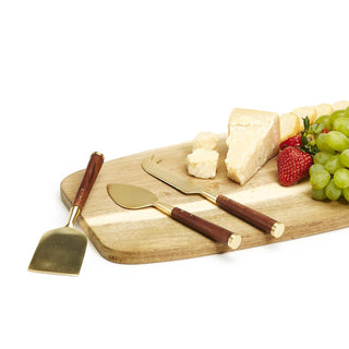 Set of 3   Acacia Cheese Knives   GB
