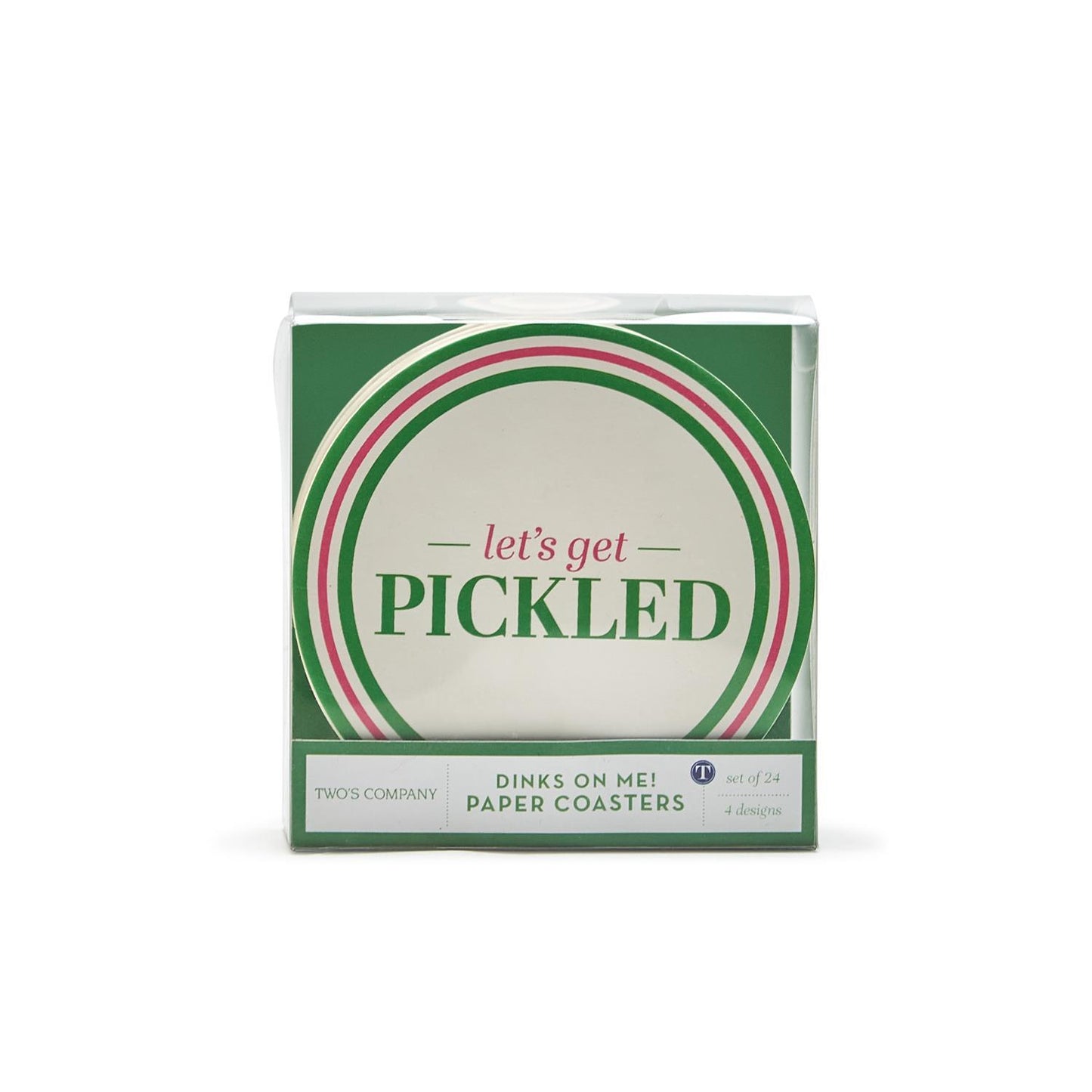 Pickleball Set of 24 Paper Coasters in Gift Box