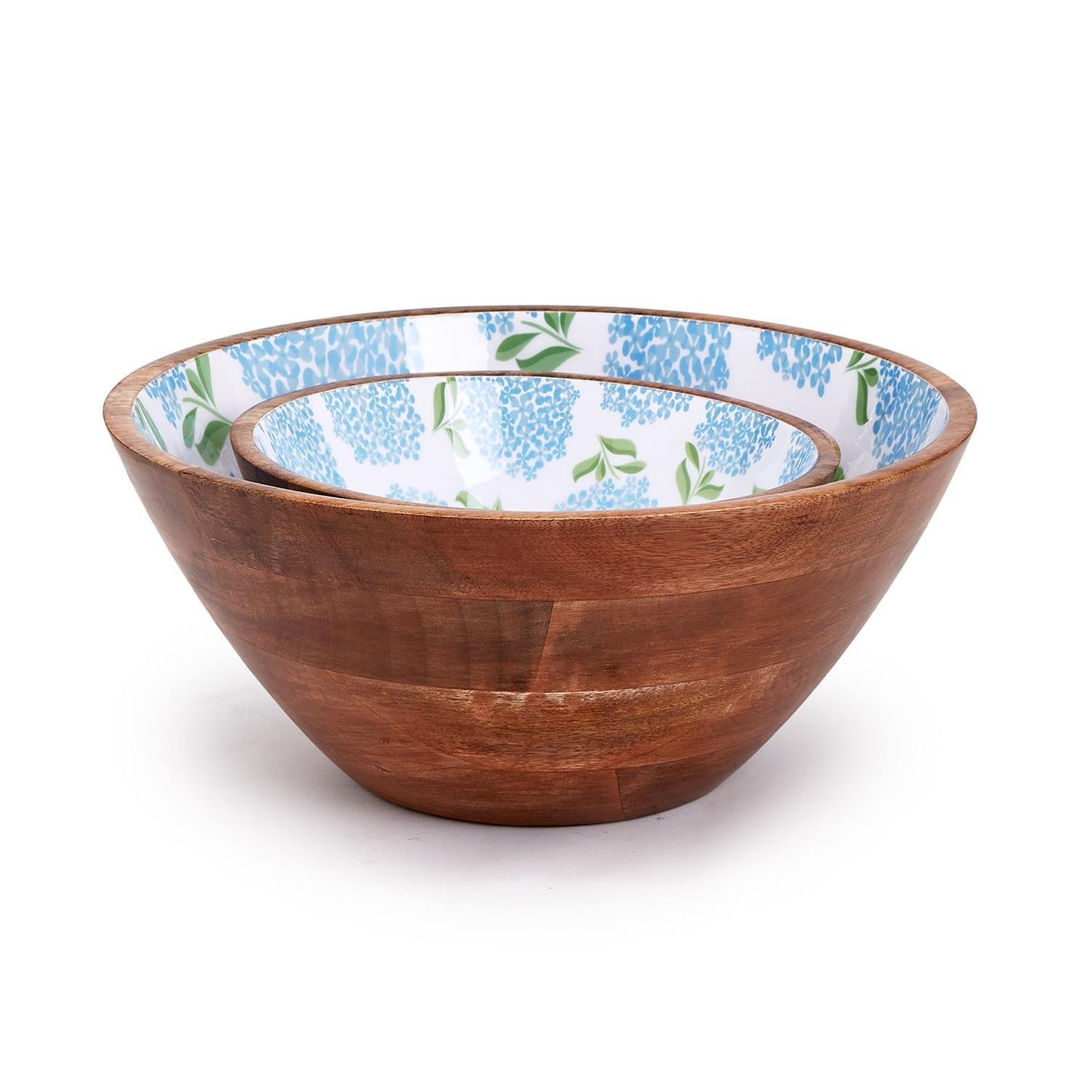 Hydrangea Hand-Crafted Wood Bowl