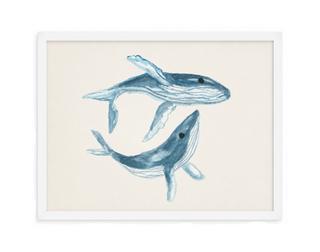 Watercolor Whales
