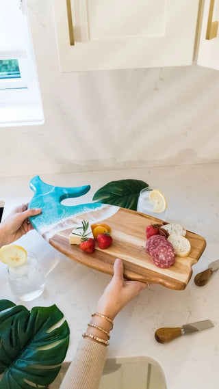 Resin Whale Charcuterie Board
