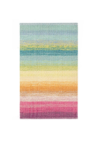 Watercolor Horizon Handwoven Cotton Rug
