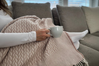 Classic Cable with Border Pattern Throw
