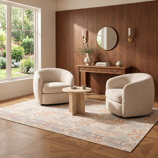 Bize Transitional Abstract Washable Rug
