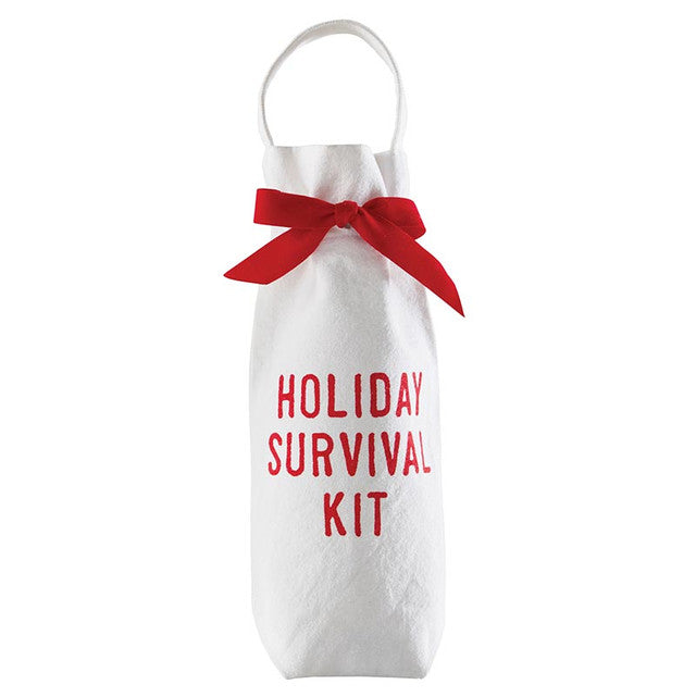 Holiday Survival Kit Wine Bag