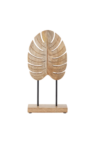Wood Monstera Leaf Sculpture   Small
