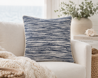 Tideline Navy Indoor/Outdoor Decorative Pillow
