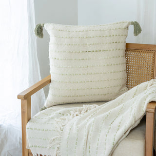 Contemporary 50" X 60" Striped Cotton Blend Throw Blanket

