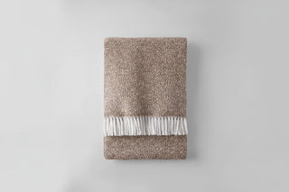 Tweed Weave Throw with Fringe
