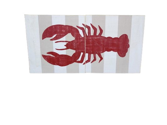 2 Panel Lobster Salute w/ Fairview Taupe Stripes 3x6ft