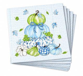 Chinoserie Stacked Pumpkins Napkin   Cocktail
