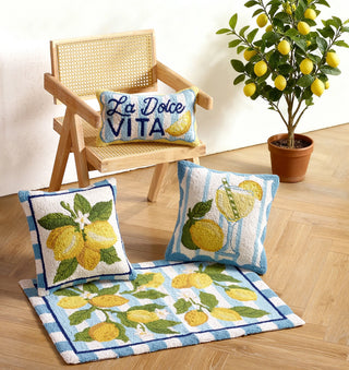 Summer Lemon Hook Rug
