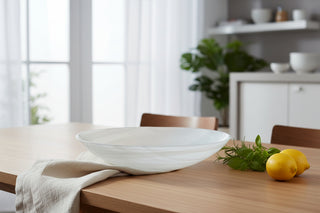 White Alabaster Serving Bowl
