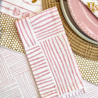 Set of 4   Organic Napkins   Striped
