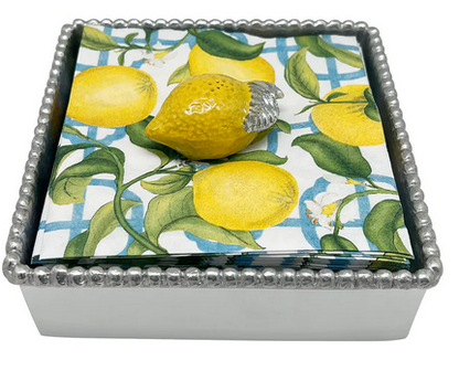 Lemon (1788) Beaded Napkin Box Set