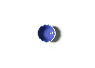 Iris Blue Color Block Ruffle Dipping Bowl
