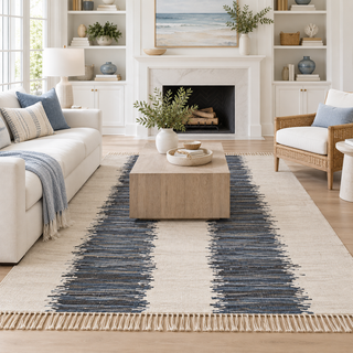 Dahara Denim Bohemian Abstract Rug
