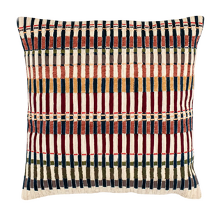 Folk Stripe Embroidered Multi Decorative Pillow
