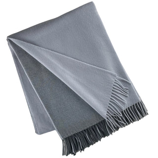 100% Wool Two Tone Throw with Fringe   55"x75"
