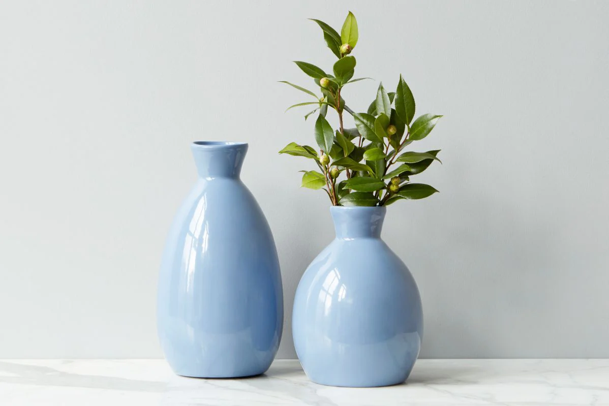 Denim Artisanal Vase, Medium