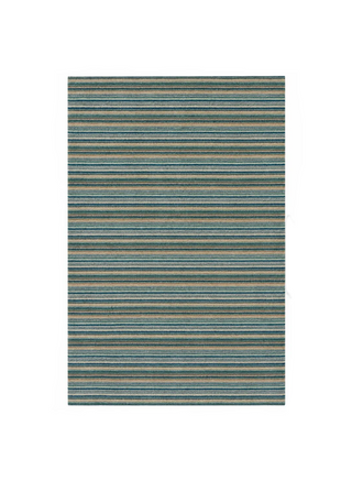 Brindle Stripe Hand Loom Knotted Wool Rug
