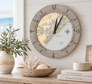 Ocean City NJ Tide & Time Clock   16.50" Diameter
