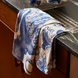 Lucy Blue Kitchen Towel   Full Octopus

