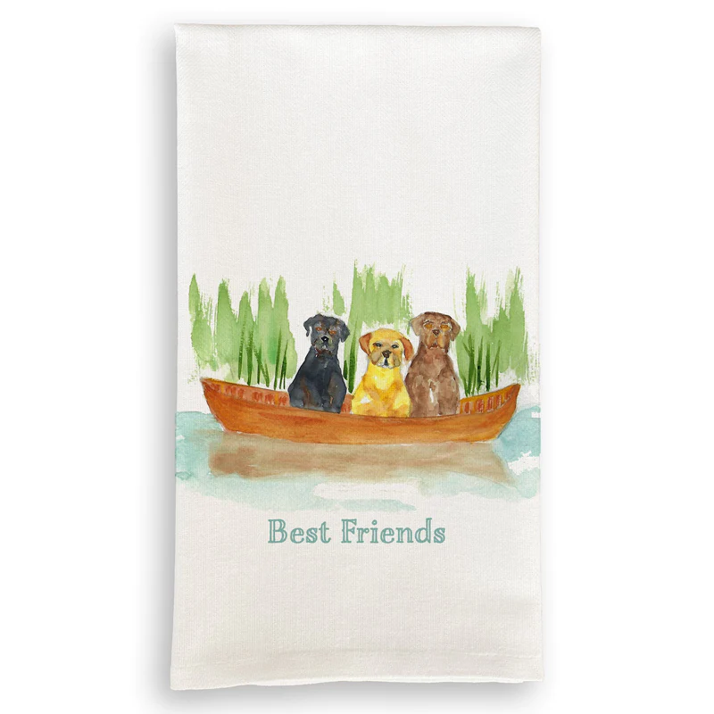 Labs in Boat Kitchen Towel