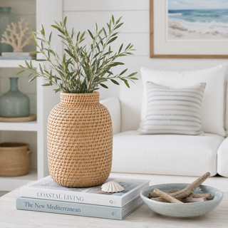 Rattan Cylindrial Vase
