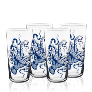 Lucy Blues Tall Drinking Glass
