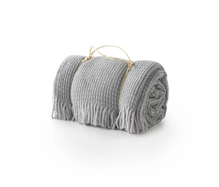 Uniwaffle Textured Throw with Fringes
