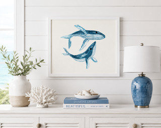 Watercolor Whales
