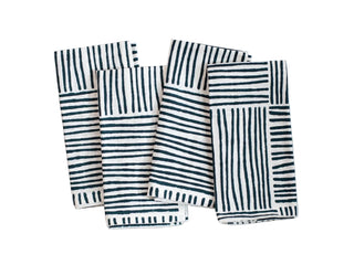 Set of 4   Organic Napkins   Striped

