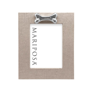 Natural Linen with Dog Bone Frame
