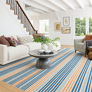Stockholm Striped Machine Washable Rug
